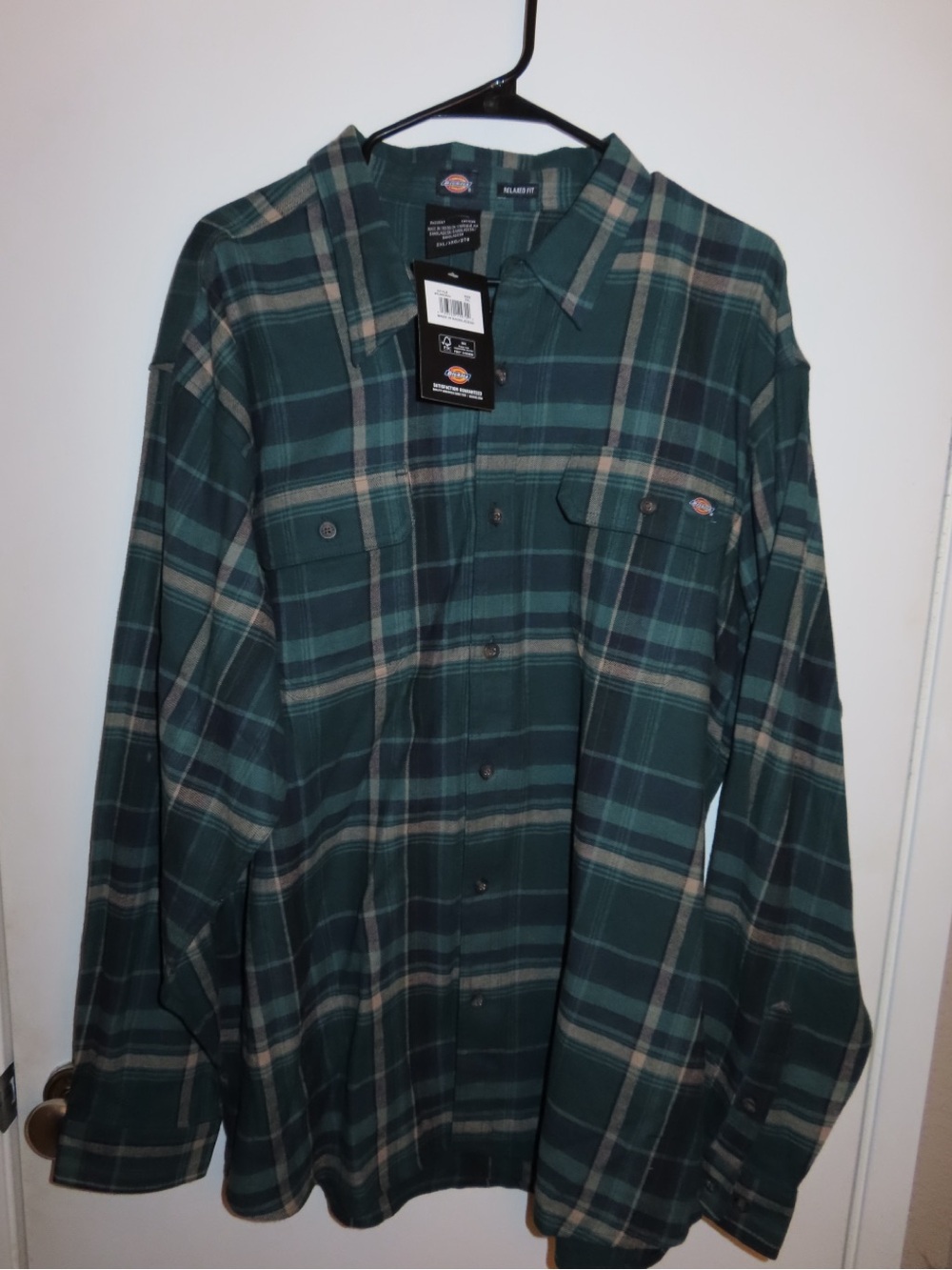 Dickies Green and Cream Flannel Shirt